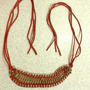 Vintage Leather/Chain Necklace, Belt, Bracelet